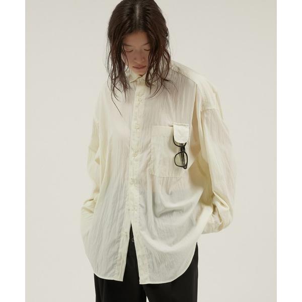 ブラウス シャツ 「LA PEAU DE GEM」 micro collar shirt / マイク...