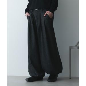 ワイドパンツ パンツ remer 26秋冬新作 - loose faded wide PT / 掠れ織りワイドパンツ メンズ レディース