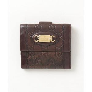 「GUCCI」 グッチシマ 二つ折り 財布 - ブラウン レディース