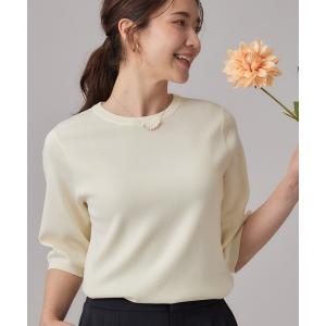 ニット セーター 「ガンガン洗える/ひんやり/UV/毛玉になりにくい」二の腕見せない 5分袖ニット レディース