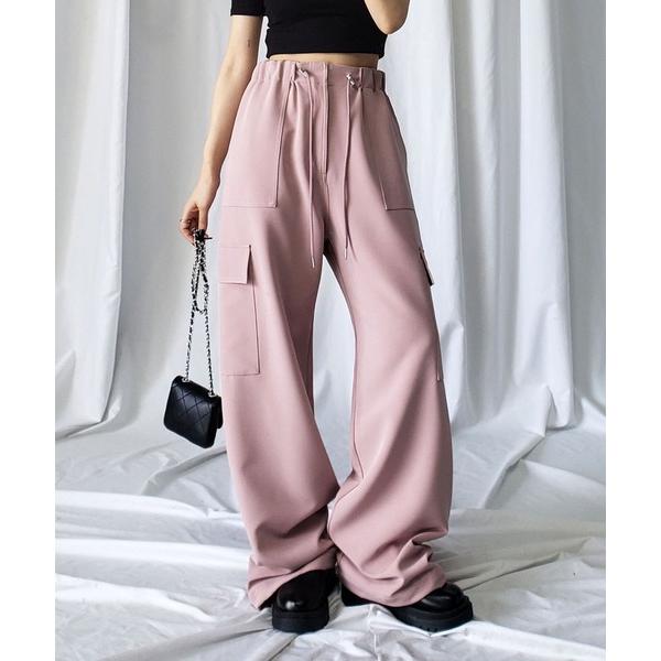 「me+em select」 パンツ MEDIUM ピンク レディース