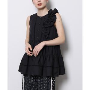 「Re.Verofonna」 ノースリーブブラウス MEDIUM ブラック レディース