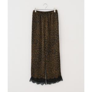 パンツ 「ARCHIVE STANCE/アーカイブスタンス」Lace Hem Leopard Pants レディース