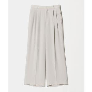ワイドパンツ スラックス パンツ ポリエステル 2タック ワイドパンツ ‐吸水速乾 帯電防止 接触冷感‐ レディース