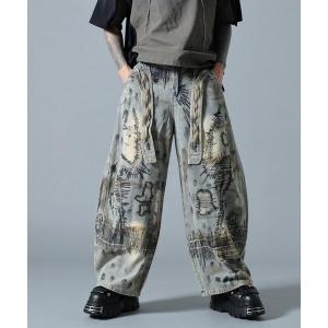 ワイドパンツ ジーンズ デニム デニムパンツ MAVYTH/メヴィス/W-ZIP EMBROIDERY WIDE DENIM PANT レディース メンズ