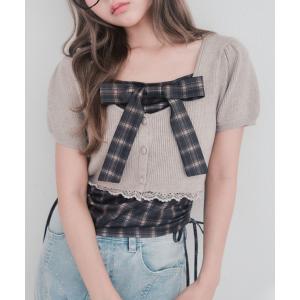 Rose Muse（ロゼミューズ） ワンピース Cotton lace ribbon cami dress