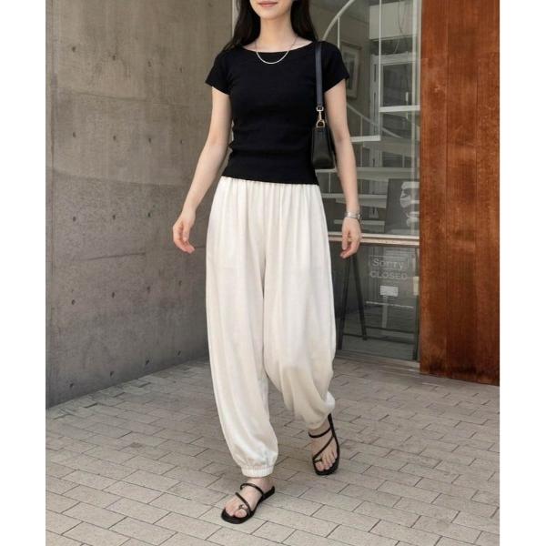 パンツ バルーンギャザーパンツ レディース