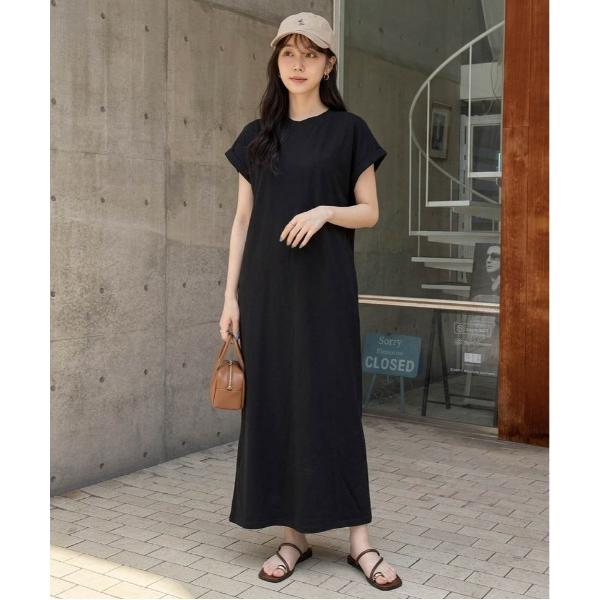 ワンピース 夏 半袖 ロングTシャツワンピース