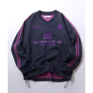 tシャツ SITRY Double Face Color Scheme Game Shirt/別注 ダブルフェイス 配色 ポンチ オーバーサイズ ドローコード ブロークコア ゲームシャツ ユニフォ…