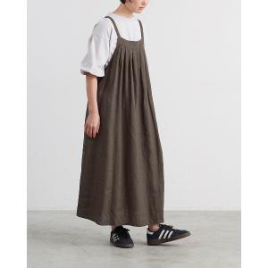 ワンピース 「 HEAVENLY / ヘブンリー 」 9x9 Heavy Linen Tuck Jumperskirt / 9×9 ヘビーリネン タック ジャンパースカート　2637032　DLI