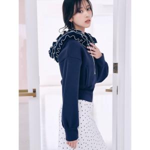 パーカー 「多色展開あり」フリルショートジップパーカー レディース｜ZOZOTOWN Yahoo!店