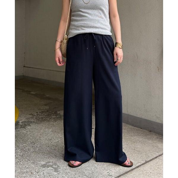 パンツ リネン混ドロストイージーパンツ レディース