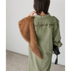 シャツワンピース 「Yossshiiii企画」「A・MONN」バックロゴシャツワンピース（秋服）