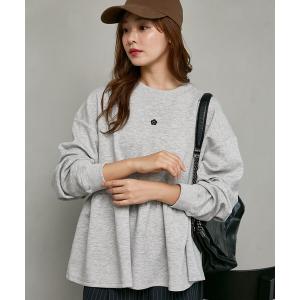 トレーナー スウェット マリークワント mary quant MARY QUANT × PUBLUX/マリークワント 別注 ワンポイント 刺繍 ペプラム ポンチ スウェット プルオーバ…