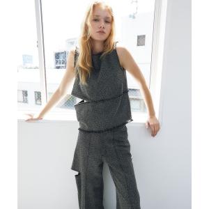 ブラウス シャツ ツイードスリーブレストップ / Tweed Sleeveless TOP レディース