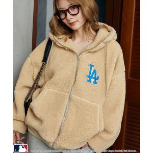パーカー PUBLUX/パブリュクス 別注 MLB ボア フーディー　限定展開 メンズ レディース