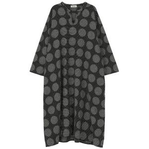 「Plantation」 長袖ワンピース M size ブラック レディース