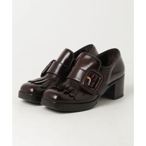 「miu miu」 シューズ 36.5 ブラウン レディース