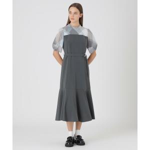 ワンピース ストレッチツイルビスチェドレス