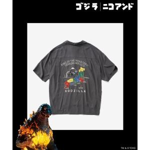 シャツ 半袖 「GODZILLA(ゴジラ)」コラボ 開襟シャツ メンズ
