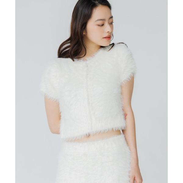 ニット セーター front hook feather knit tops（フロントホックフェザーニ...