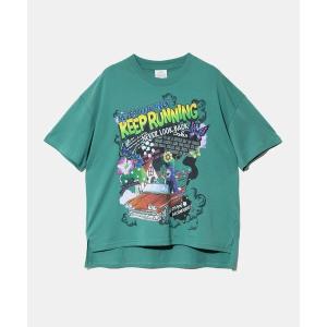 tシャツ 半袖 ScoLar/スカラー　ヴィランドライブ柄 TEE レディース
