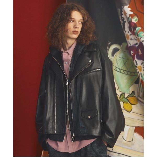 革ジャン ライダース 「UNISEX」Sheep Leather Prime-Over Double...