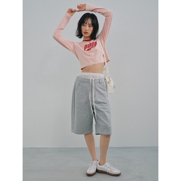 「LILY BROWN」 ハーフパンツ 1 グレー レディース