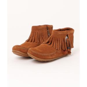 ショート ブーツ 「es」「ミネトンカ MINNETONKA」ブーティー サイドジップ ブーツ CONCHO FEATHER SIDE ZIP BOOT レディース レディース メンズ