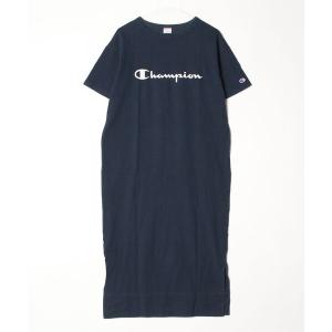 「Champion」 Tシャツワンピース M ブルー レディース