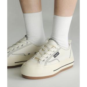 「poseganch」 ローカットスニーカー 24.0cm アイボリー レディース