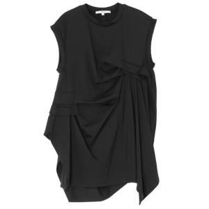 tシャツ 「UN3D./アンスリード」TUCK DRAPE SLEEVELESS TOP/タックドレープスリーブトップス レディース