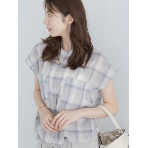 ブラウス シャツ 「イージーケア/通気性/マシンウォッシャブル」チェックドロストシャツ レディース