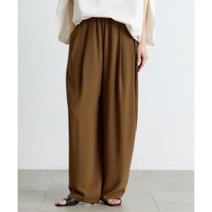 ワイドパンツ パンツ 「CLANE/クラネ」 DRAWSTRING LOOSE TUCK PANTS/ルーズタックパンツ レディース