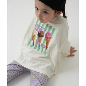 tシャツ 「綿100%」ユニセックス フードポスター風プリントロンT キッズ 子供服 男の子 女の子