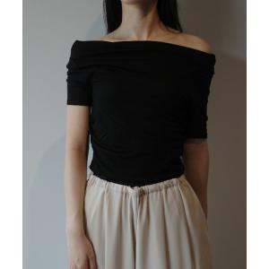 tシャツ CLANE DRAPED OFF SHOULDER H/S TOPS レディース