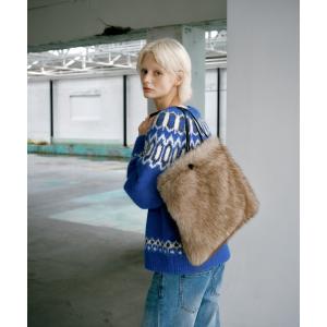ハンドバッグ OMBRE FUR LEATHER BAG
