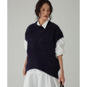ニット セーター FOXカシミヤヘムベスト レディース