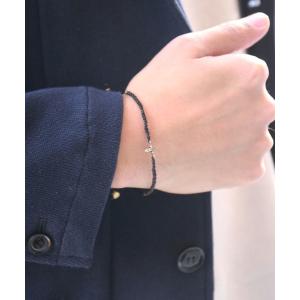 ブレスレット an meets zakka 2連スタッズレザーバングル メンズ