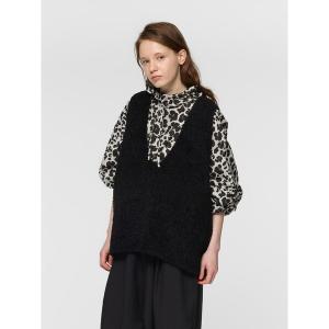 ニット セーター mizuiro ind ヘアリーヤーンVネックプルオーバー レディース