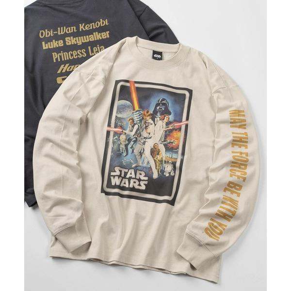 tシャツ 「71」「STAR WARS / スター・ウォーズ」ピグメント風加工 クルーネック ロング...
