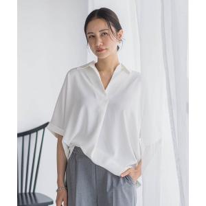 ブラウス シャツ 夏 半袖 「WEB限定」クールアップブラウス「セット着用可」 レディース