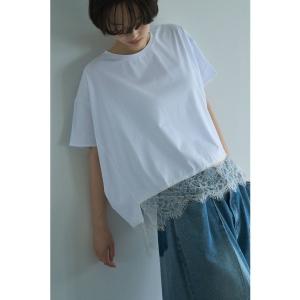tシャツ 半袖 LACE HEM DOLMAN TEE レディース
