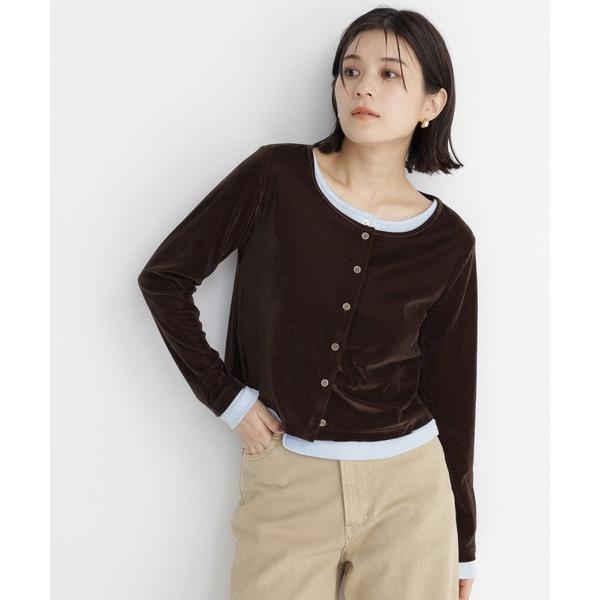 tシャツ ベロアレイヤードカットソー レディース