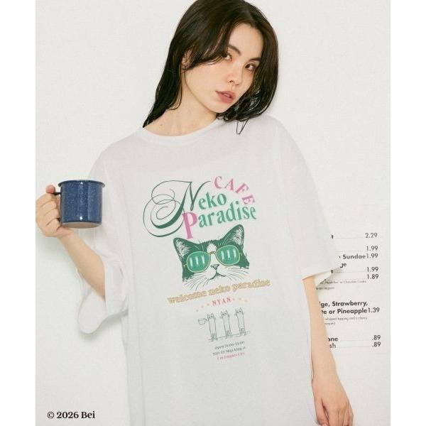tシャツ 半袖 「Bei×JEANASIS」Neko Big TEE/1068922 レディース
