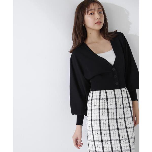 「NATURAL BEAUTY BASIC」 ニットカーディガン FREE ネイビー レディース