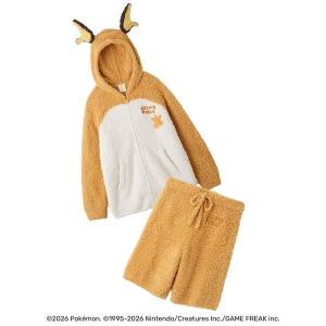 パジャマ 「ポケモン」「メンズ」ジェラートライチュウパーカ＆ハーフパンツセット メンズ