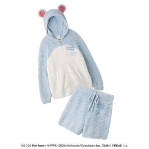 ジェラートピケ パジャマ ルームウェア 「ポケモン」ジェラートマリルパーカ＆ショートパンツセット レディース