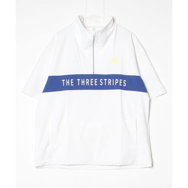 アディダス　adidas コート ジャケット カラーブロック ハーフジップ 半袖ジャケット「adid...