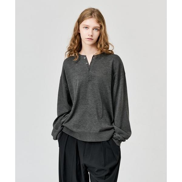 セーター ニット HIGH GAUGE HENRY NECK L/S KNIT / ハイゲージヘンリ...